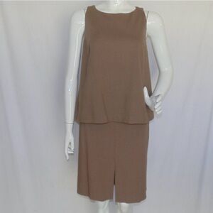MM LAFLEUR Skirt Set, M/10, Harriet Tank Top, Greenpoint Skirt, Russet Brown 2pc